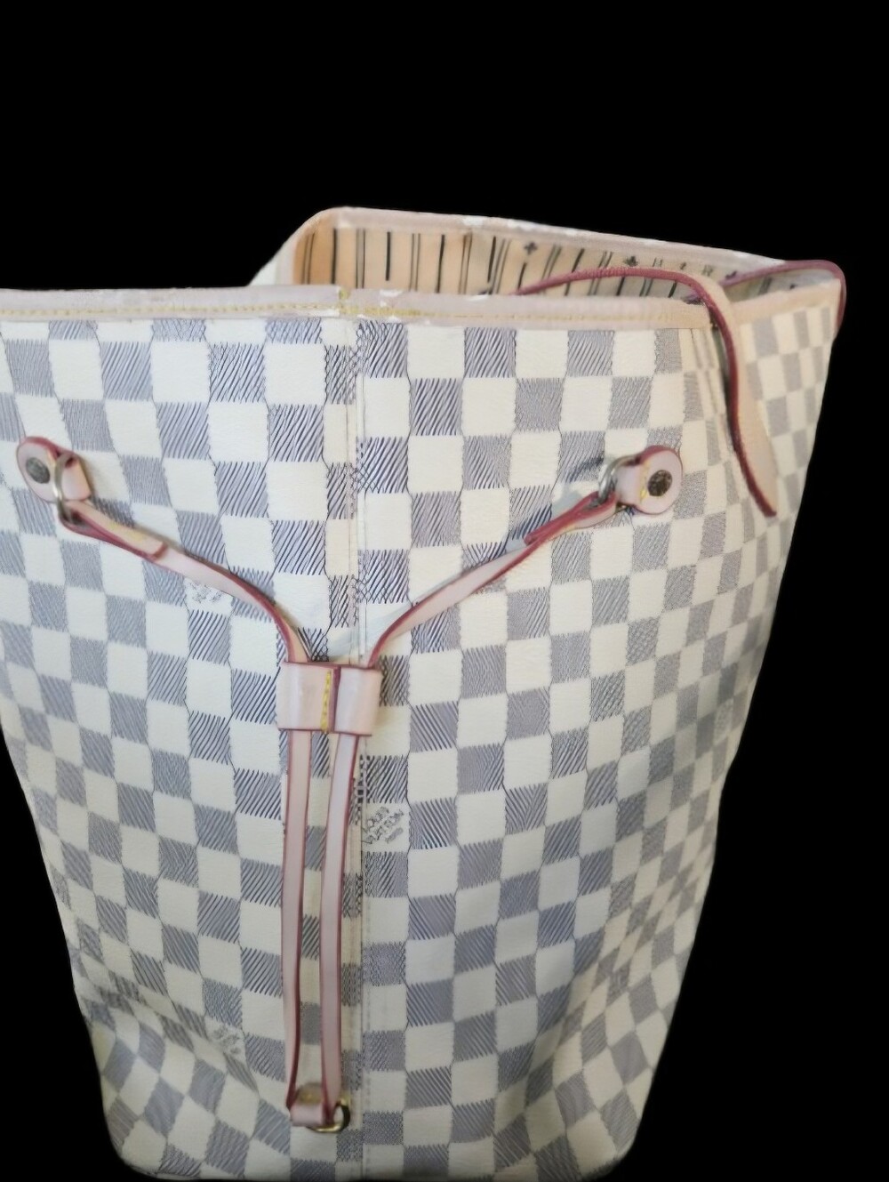 LOUIS VUITTON NEVERFULL Tote Bag. Grey & White Louis Vuitton Handbag - Picture 6 of 16